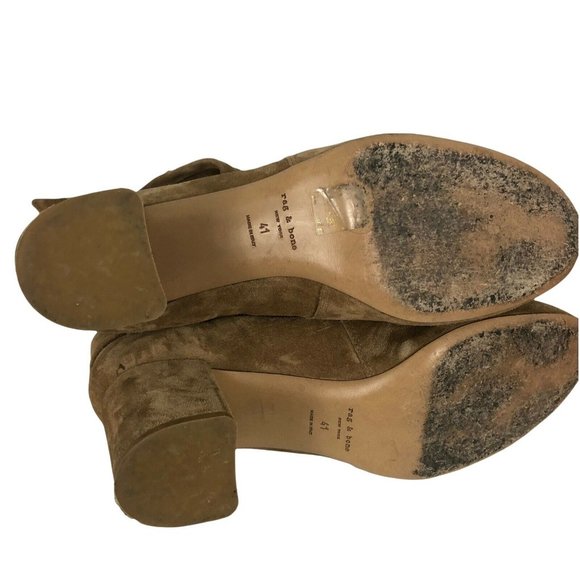 Rag & Bone Dalia Tan Suede Ankle Tie Boots Womens Size 41 US 11 - Picture 7 of 7